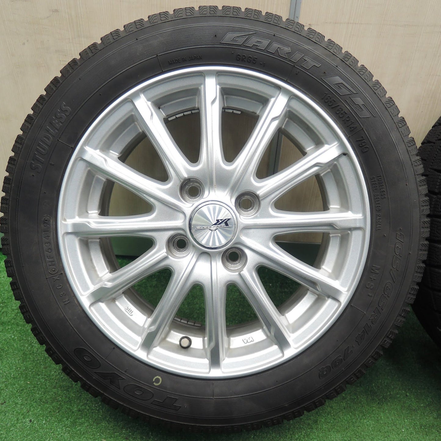 [送料無料] バリ溝！19年！9分★スタッドレス 165/65R14 トーヨー ガリット G5 ENCOUGAR エンクーガー 14インチ PCD100/4H★3112901NJス