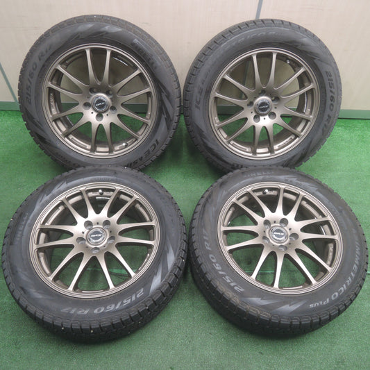 *送料無料*バリ溝！19年！キレイ！9分★スタッドレス 215/60R17 ピレリ アイスアシンメトリコ プラス GYLE 17インチ PCD114.3/5H★3110703SYス