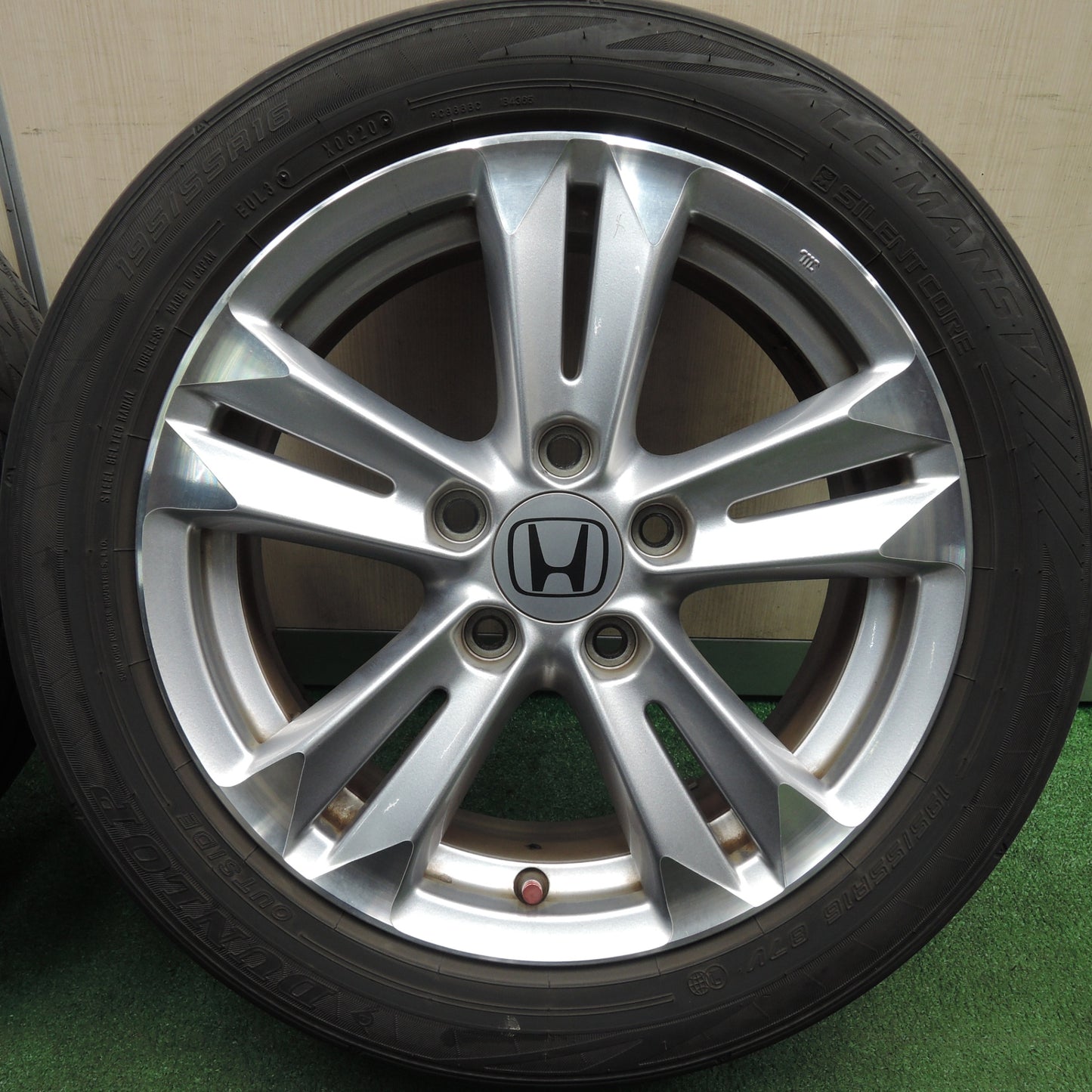 *送料無料* 4本価格★ホンダ CR-Z 純正 195/55R16 ダンロップ LE MANS V ルマン5 16インチ PCD114.3/5H★4022204HAノ