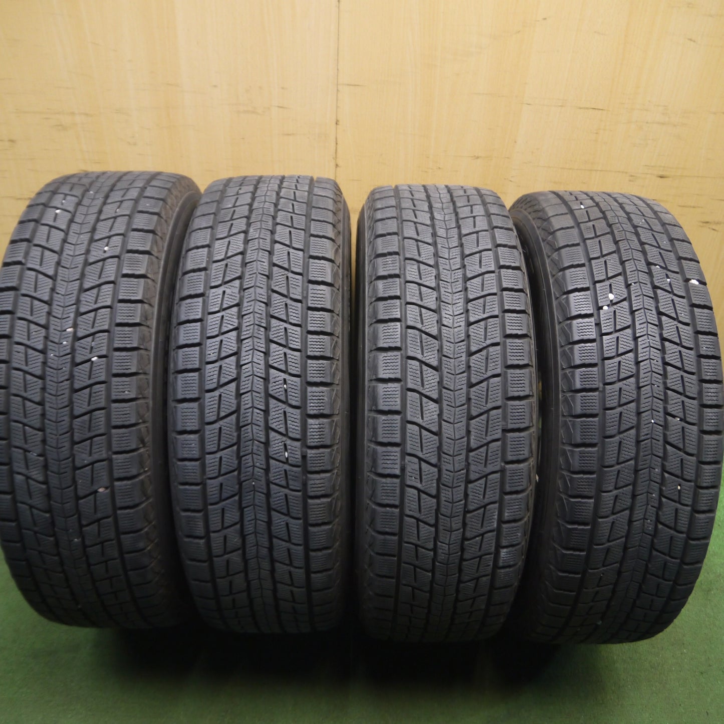 *送料無料* バリ溝！キレイ！9.5分★ホンダ CR-V 純正 ENKEI 225/65R17 スタッドレス ダンロップ ウインターマックス SJ8 エンケイ PCD114.3/5H★4021608Hス