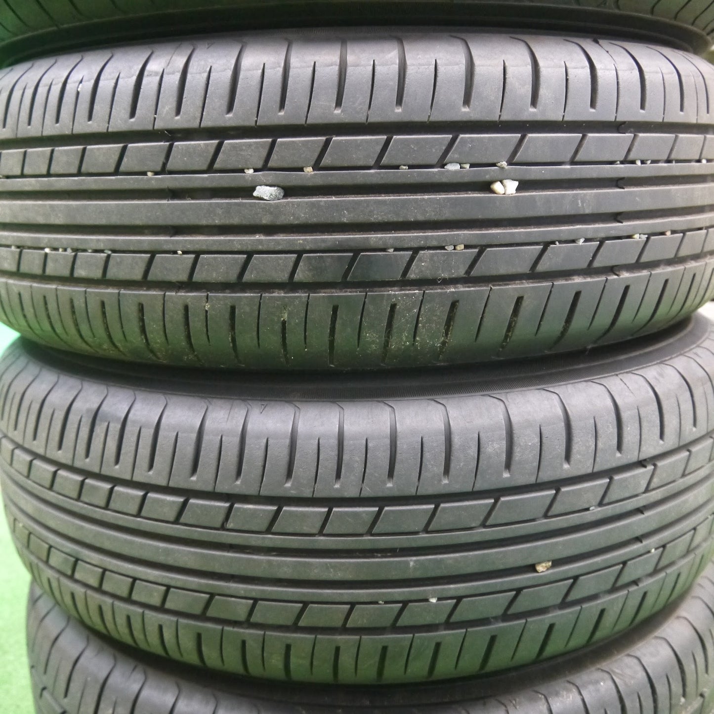 [送料無料]バリ溝！21年！9分★175/65R14 ヨコハマ エコス ES31 スチール ホイール 14インチ PCD100/4H★3062306Iノ