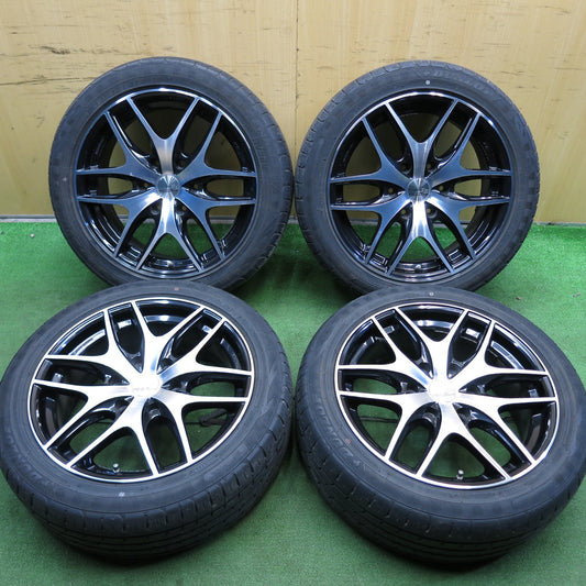 [送料無料]キレイ★ハイエース 等 TWS Black Racing VSI BR 215/50R18 ダンロップ エナセーブ RV504 ブラック レーシング PCD139.7/6H★3041901Hノ