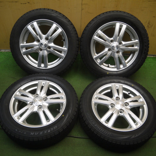 *送料無料* バリ溝！キレイ！9.5分★スタッドレス 155/65R14 ブリヂストン ブリザック VRX DUFACT デュファクト 14インチ PCD100/4H★4020712Hス