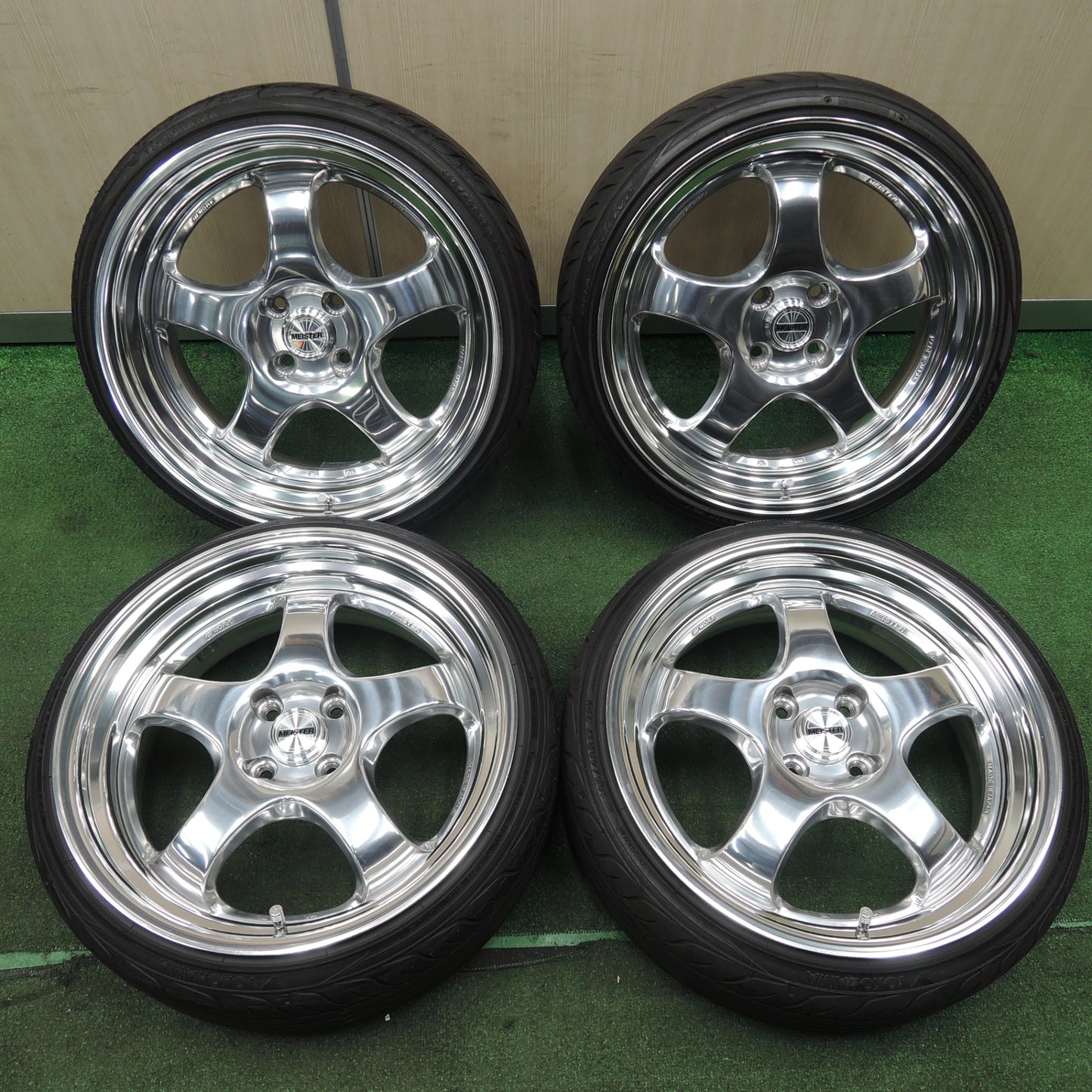 *送料無料* キレイ！21年★WORK MEISTER MST-S1R 165/40R17 ヨコハマ DNA S.drive ワーク マイスター 17インチ PCD100/4H★4021701NJノ