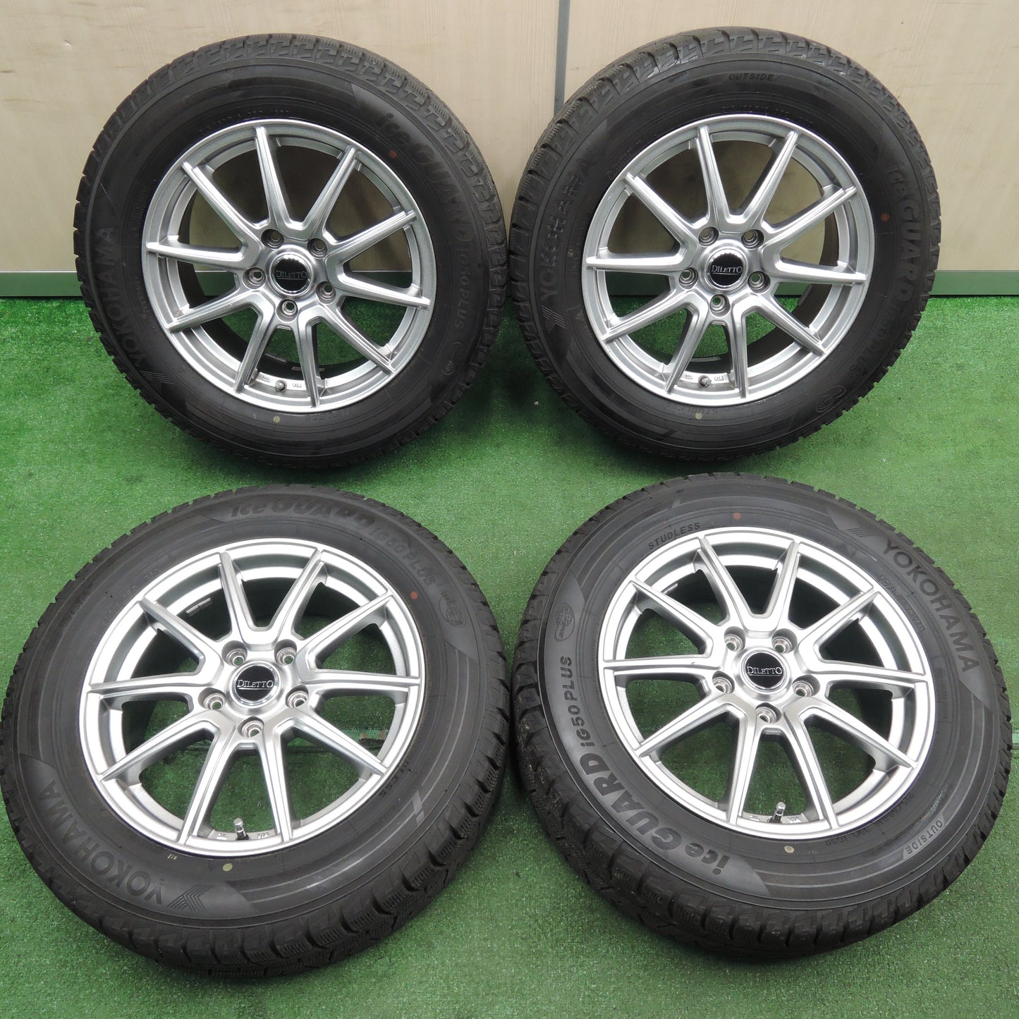 *送料無料*バリ溝！キレイ！9分★スタッドレス 215/60R16 ヨコハマ アイスガード iG50 プラス DILETTO 16インチ PCD114.3/5H★3120804TNス