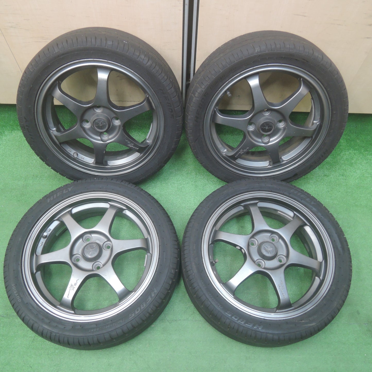 *送料無料* バリ溝！9分★165/50R15 ハイフライ HF805 VEX Sport 15インチ PCD100/4H★4022109SYノ