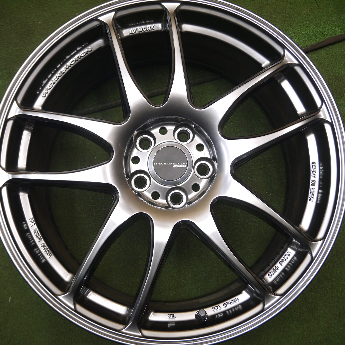 *送料無料*キレイ★WORK EMOTION Kiwami EMT-KWM ホイール 18インチ 18×7.5JJ PCD100/5H ワーク エモーション 極★4012309Hホ