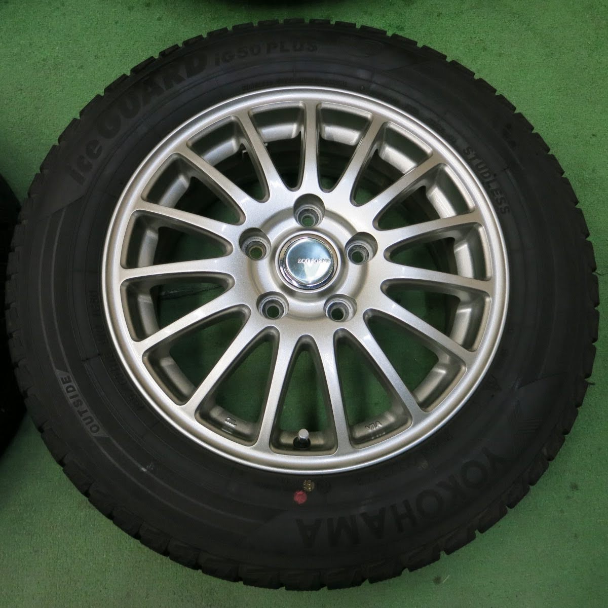 [送料無料]バリ溝！19年！キレイ！9分★スタッドレス 195/65R15 ヨコハマ アイスガード iG50 プラス ECO FORME エコフォルム 15インチ PCD114.3/5H★3080308イス