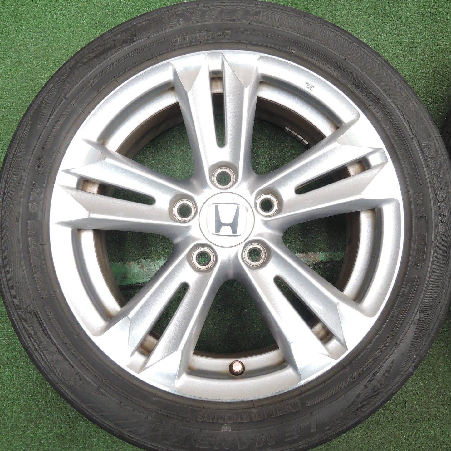 *送料無料* 4本価格★ホンダ CR-Z 純正 195/55R16 ダンロップ LE MANS V ルマン5 16インチ PCD114.3/5H★4022204HAノ