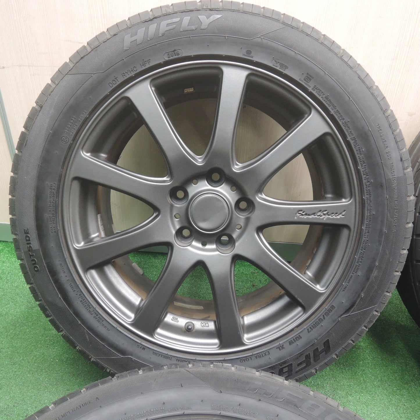 [送料無料]キレイ★Final Speed 225/55R17 ハイフライ HF805 ファイナルスピード 17インチ PCD114.3/5H★3110709SYノ