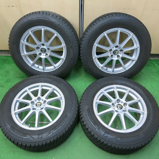 [送料無料]バリ溝！19年！キレイ！9.5分★スタッドレス 225/65R17 ブリヂストン ブリザック DM-V3 社外 アルミ ホイール 17インチ PCD114.3/5H★3062703ヒス