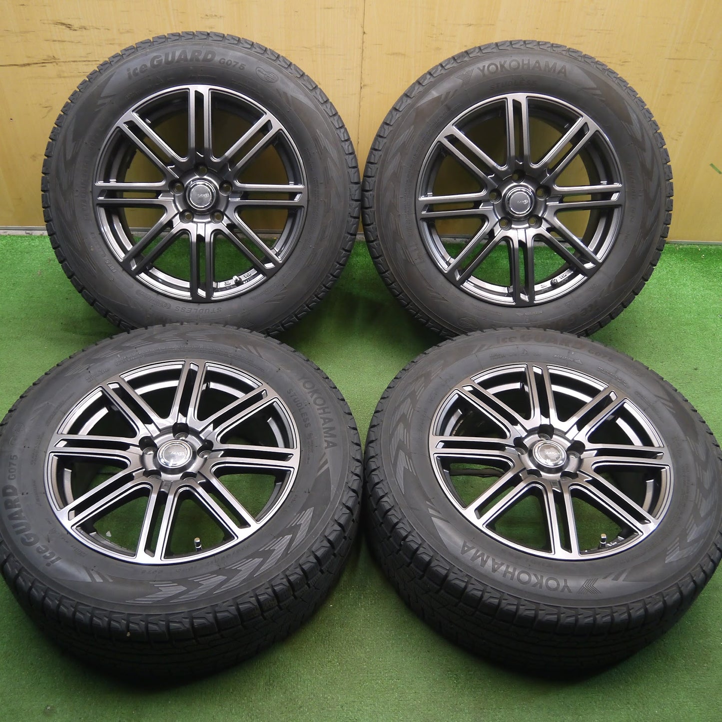 [送料無料]バリ溝！キレイ！8.5分★スタッドレス 225/65R17 ヨコハマ アイスガード G075 LAYCEA レイシア 17インチ PCD114.3/5H★3070702クス