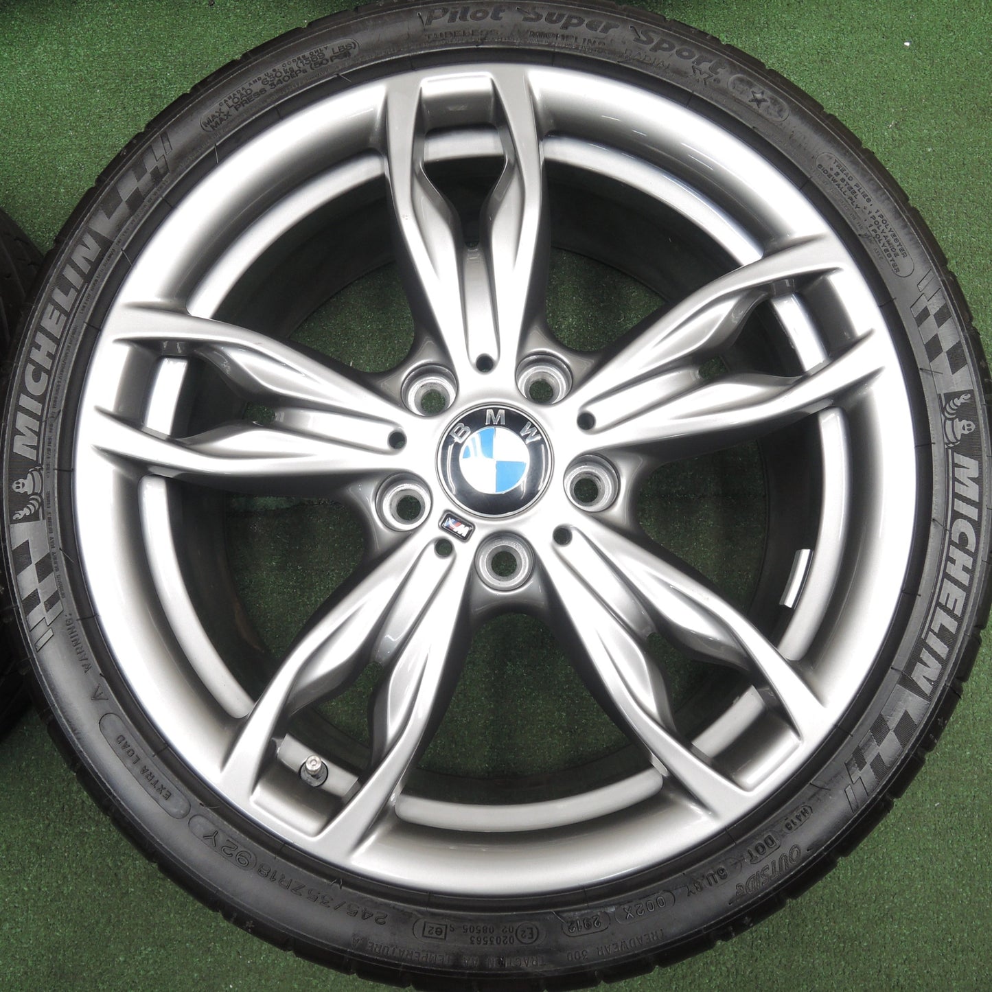 *送料無料* バリ溝！キレイ！9.5分★BMW F20 F22 M235i M135i 純正 225/40R18 245/35R18 ミシュラン パイロット スーパー スポーツ PCD120/5H★4020402HAノ