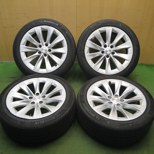 *送料無料*バリ溝！21年！8.5分★テスラ モデルS 純正 245/45R19 ミシュラン プライマシー3 19インチ PCD120/5H★3122011Hノ