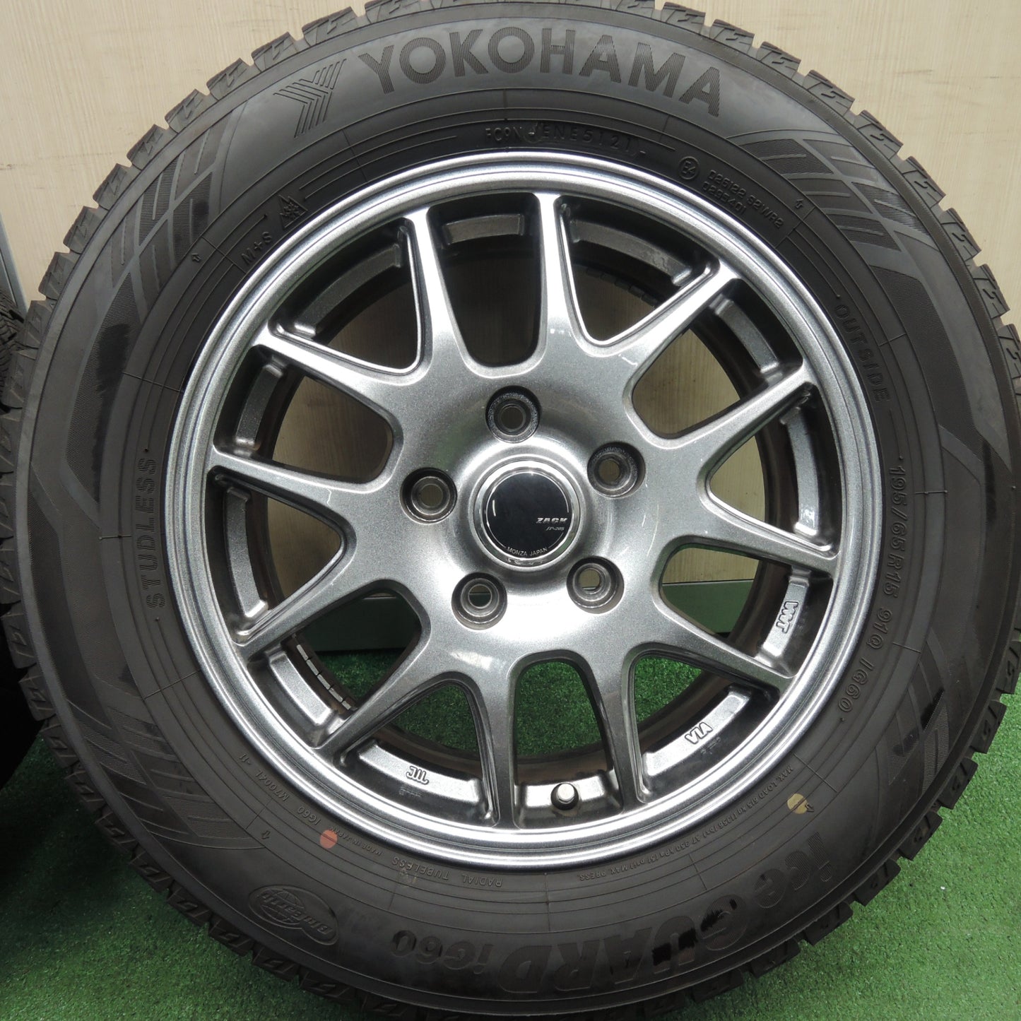 *送料無料* 超バリ溝！21年！キレイ！9.5分以上★スタッドレス 195/65R15 ヨコハマ アイスガード iG60 ZACK JP-205 MONZA ザック 15インチ PCD114.3/5H★4021204HAス