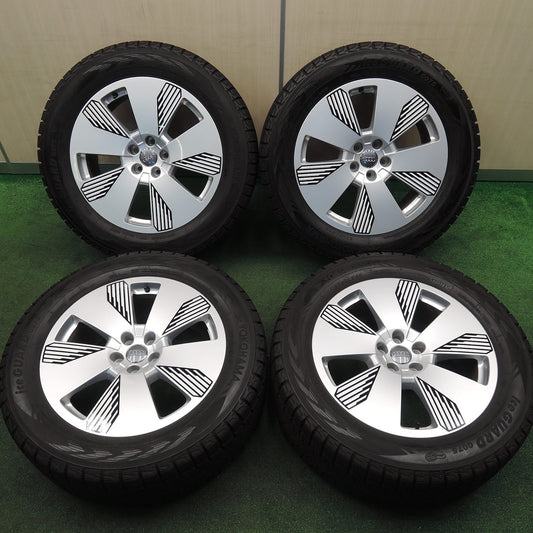 [送料無料] バリ溝！21年！キレイ！9.5分★アウディ Q8 E-TRON 純正 255/55R19 スタッドレス ヨコハマ G075 PCD112/5H★3120402TNス