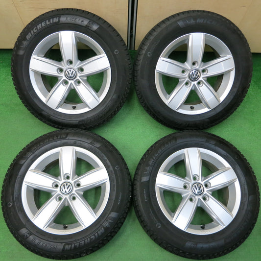 *送料無料*キレイ★ワーゲン ゴルフ パサート 等 純正 BORBET 195/65R15 スタッドレス ミシュラン X-ICE3+ PCD112/5H★3122908イス