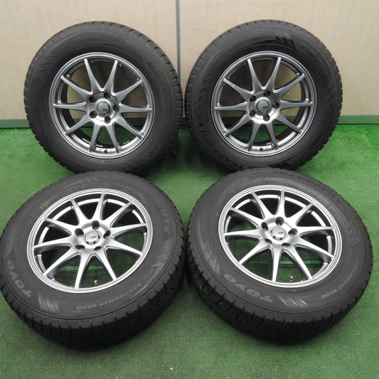 *送料無料*バリ溝！キレイ！9.5分★スタッドレス 225/65R17 トーヨー ウインター トランパス TX SPORT ABELIA 17インチ PCD114.3/5H★4010904TNス