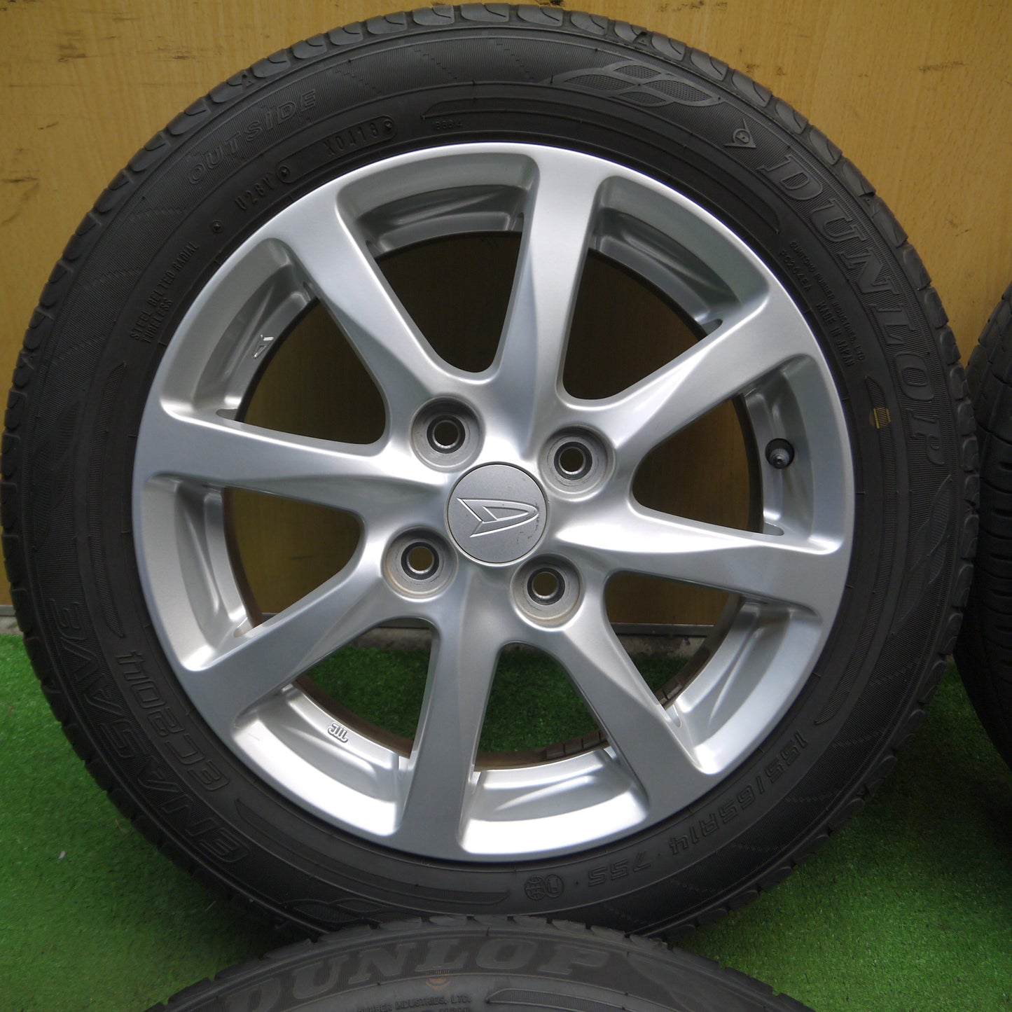 *送料無料*4本価格★ダイハツ ムーヴ 純正 155/65R14 ダンロップ エナセーブ EC204 14インチ PCD100/4H★3101103KAノ