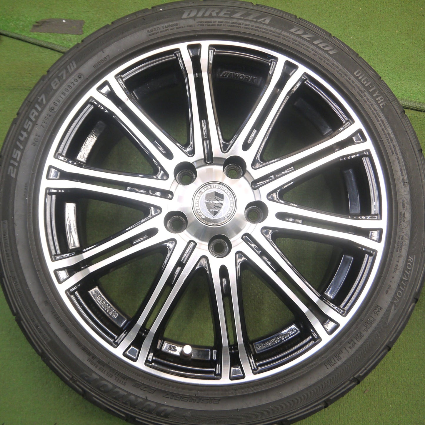 *送料無料* バリ溝！20年！9分★SCHWERT SC1M 215/45R17 ダンロップ DIREZZA DZ101 シュバート 17インチ PCD114.3/5H★4022602Hノ