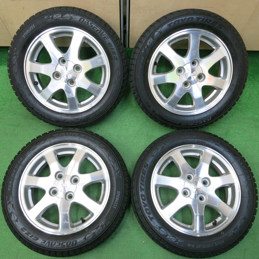 *送料無料*バリ溝！21年！9分★ダイハツ ムーヴ エッセ等 純正 155/65R14 スタッドレス トーヨー オブザーブ GIZ2 14インチ PCD100/4H★4010505イス