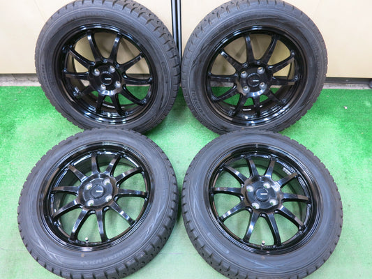 [送料無料]超バリ溝！キレイ！9.5分以上★スタッドレス 195/55R16 ダンロップ ウインターマックス WM01 G-SPEED Gスピード 16インチ PCD100/4H★3021804ヒス