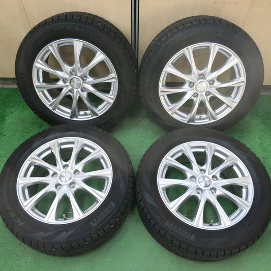 [送料無料]バリ溝！21年！キレイ！ほぼ10分★スタッドレス 215/60R17 ピレリ アイスアシンメトリコ プラス ILLUGA weds 17インチ PCD114.3/5H★3060307ヒス