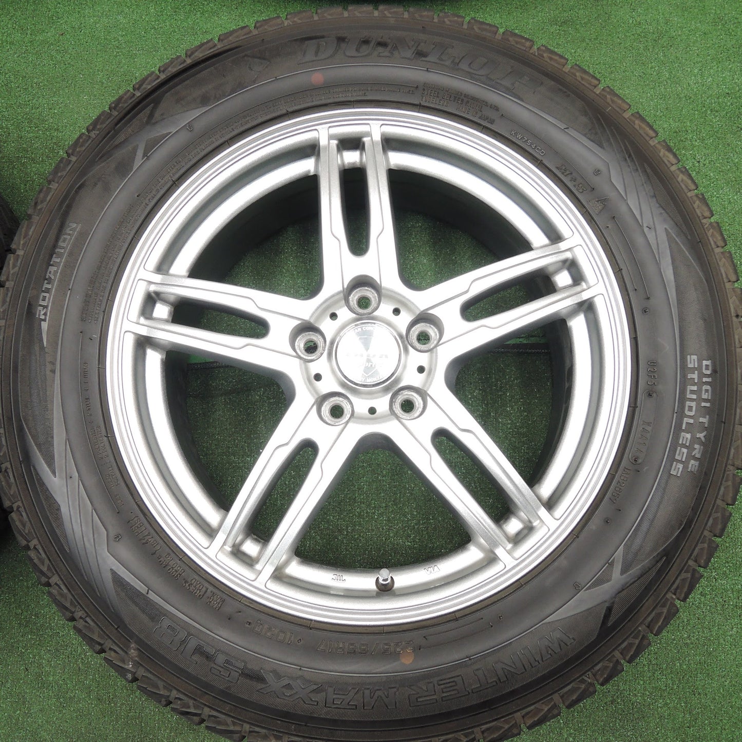 [送料無料]バリ溝！キレイ！9.5分★スタッドレス 225/65R17 ダンロップ ウインターマックス SJ8 ZACK Sport-5 MONZA ザック 17インチ PCD114.3/5H★3112301HAス