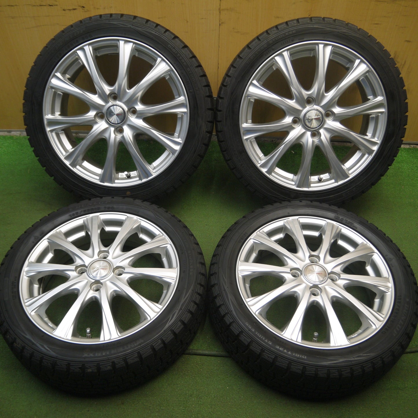 *送料無料* バリ溝！キレイ！9.5分以上★S660 等 165/55R15 195/45R16 スタッドレス ダンロップ ウインターマックス WM01 JOKER ジョーカー 15インチ PCD100/4H★4021601Hス