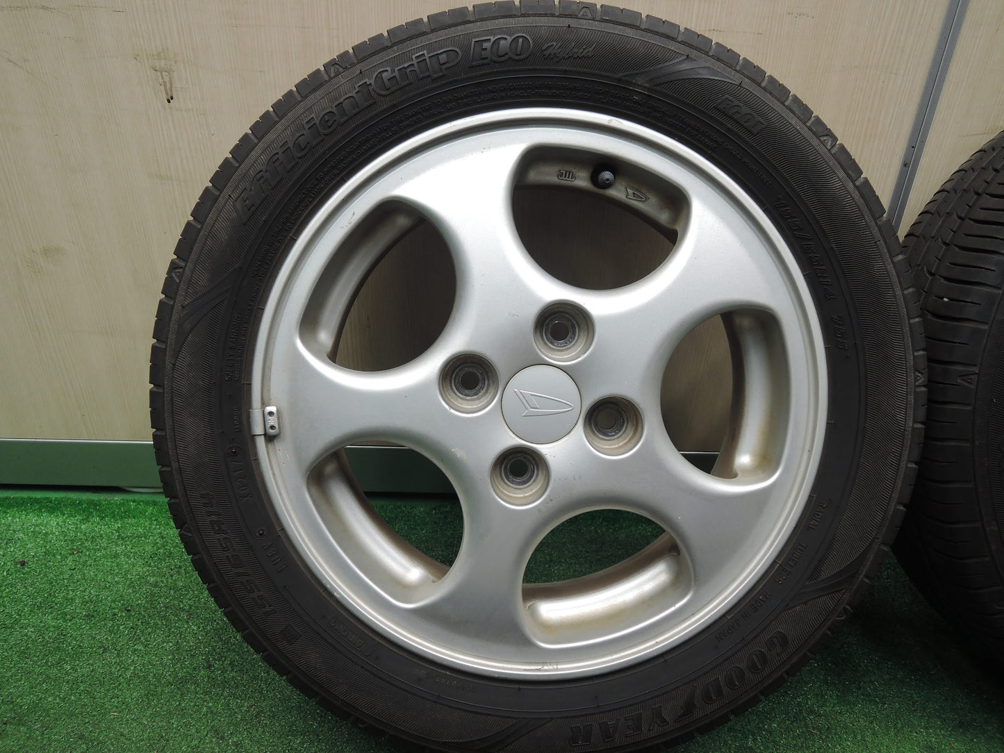 [送料無料]4本価格★ダイハツ ムーヴ ラテ 純正 155/65R14 グッドイヤー EfficientGrip ECO hybrid 14インチ PCD100/4H★3102903HAノ