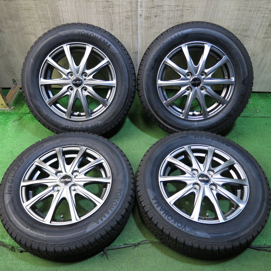 [送料無料]超バリ溝！キレイ！ほぼ10分★スタッドレス 165/70R14 ヨコハマ アイスガード iG50 プラス EuroSpeed MANARAY SPORT 14インチ PCD100/4H★3041704Hス