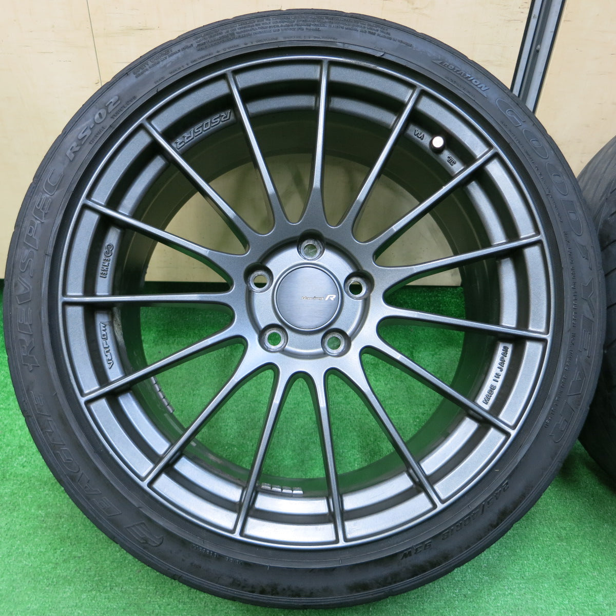 *送料無料*キレイ★ベンツ 等 ENKEI RS05RR 245/40R18 グッドイヤー イーグル REVSPEC RS-02 18インチ エンケイ PCD112/5H★3112710イノ