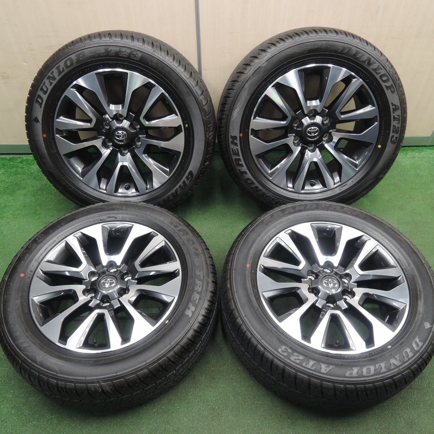 *送料無料* 新車外し！22年★トヨタ 150系 ランクル プラド TZ-G 純正 265/55R19 ダンロップ AT23 グラントレック 19インチ PCD139.7/6H★4021012HAノ