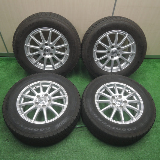 [送料無料]バリ溝！キレイ！9.5分★スタッドレス 215/65R16 グッドイヤー アイスナビ6 weds ウェッズ 16インチ PCD114.3/5H★3091203SYス