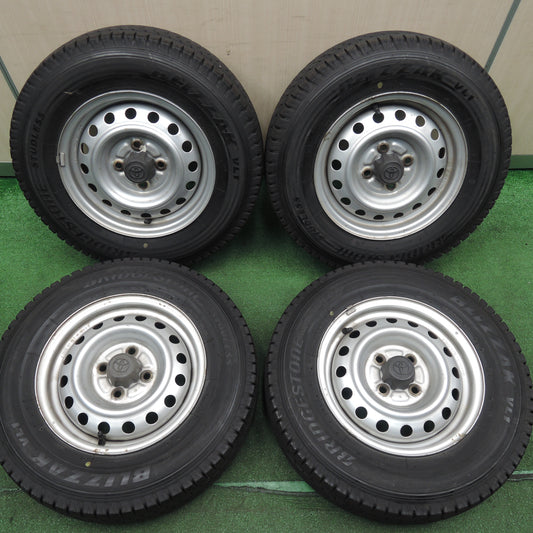 *送料無料*バリ溝！19年！9.5分★トヨタ タウンエース 純正 スチール 165R13 6PR スタッドレス ブリヂストン ブリザック VL1 13インチ PCD100/4H★3120305HAス