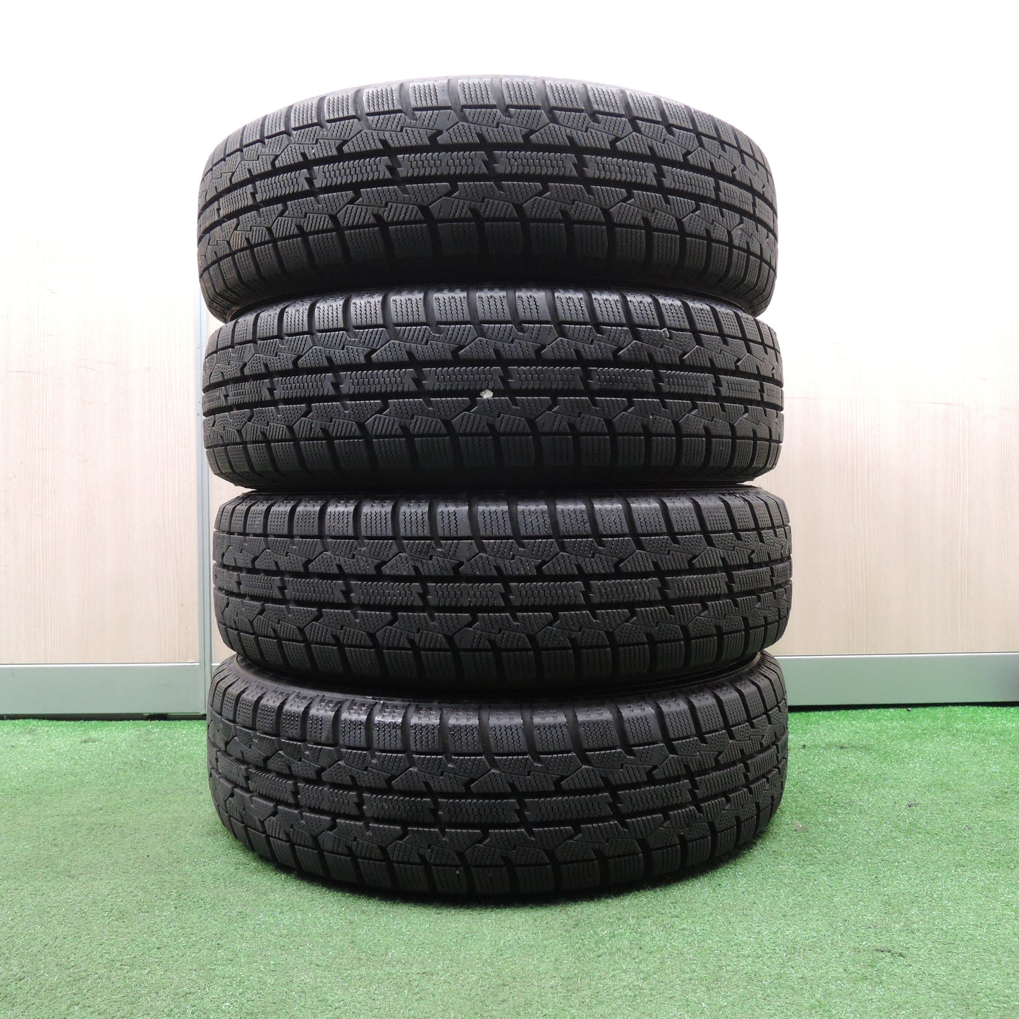 *送料無料*バリ溝！21年！9分★スタッドレス 155/65R14 トーヨー オブザーブ ガリット GIZ BALMINUM バルミナ 14インチ PCD100/4H★3122904NJス