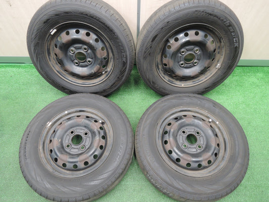 [送料無料]4本価格！19年★145/80R13 ヨコハマ ブルーアース RV-02 CK スチール ホイール 13インチ PCD100/4H★3102807HAノ