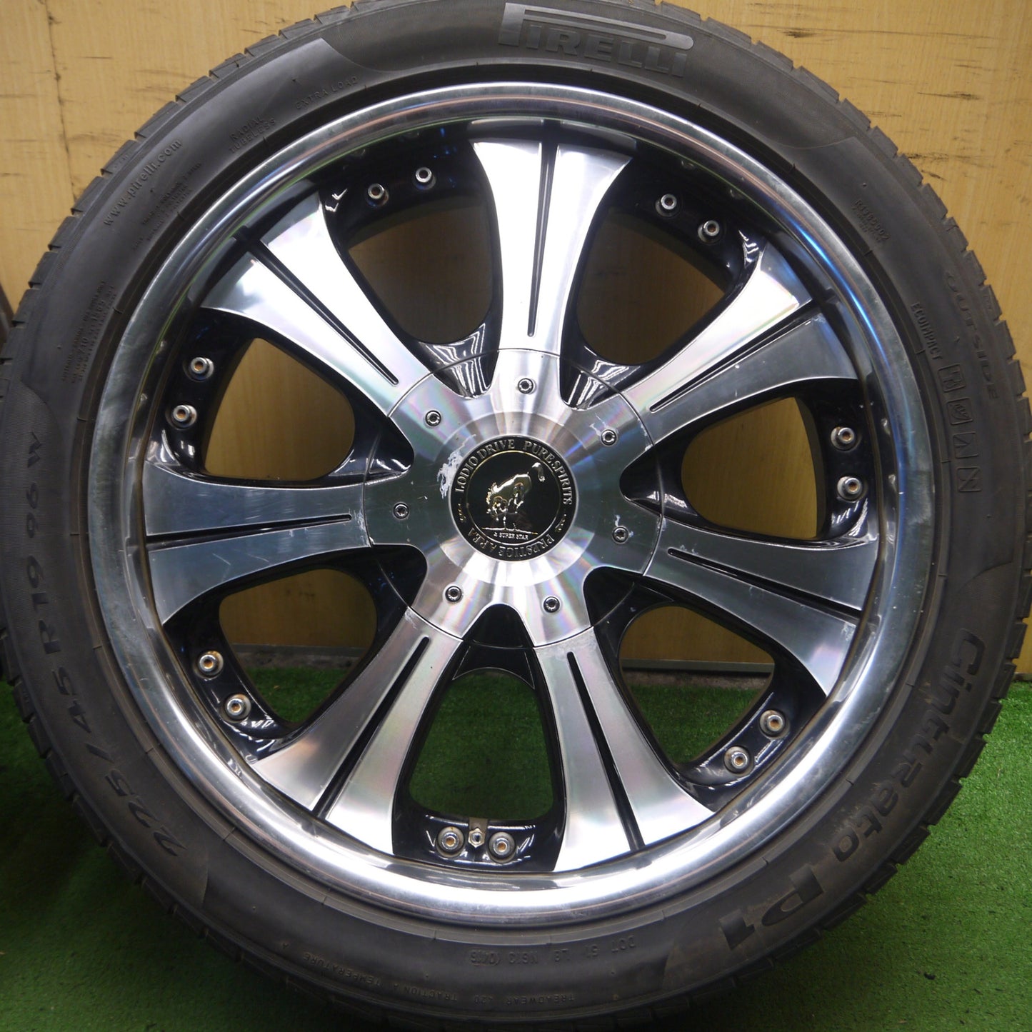 *送料無料* 4本価格★ロデオ ドライブ PURE SPIRITS HUSSAR SUPER STAR 225/45R19 ピレリ Cinturato P1 PCD139.7/6H★4022009Hノ