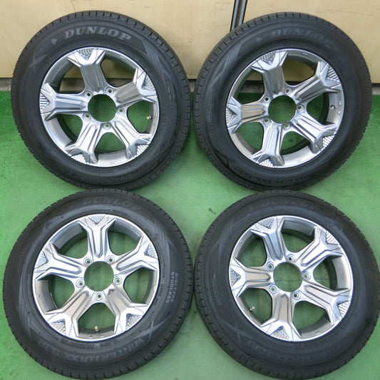 *送料無料*バリ溝！キレイ！9.5分★ジムニー 等 ワイルドクルージング 175/80R16 スタッドレス ダンロップ ウインターマックス SJ8 KCクロス PCD139.7/5H★3103107イス