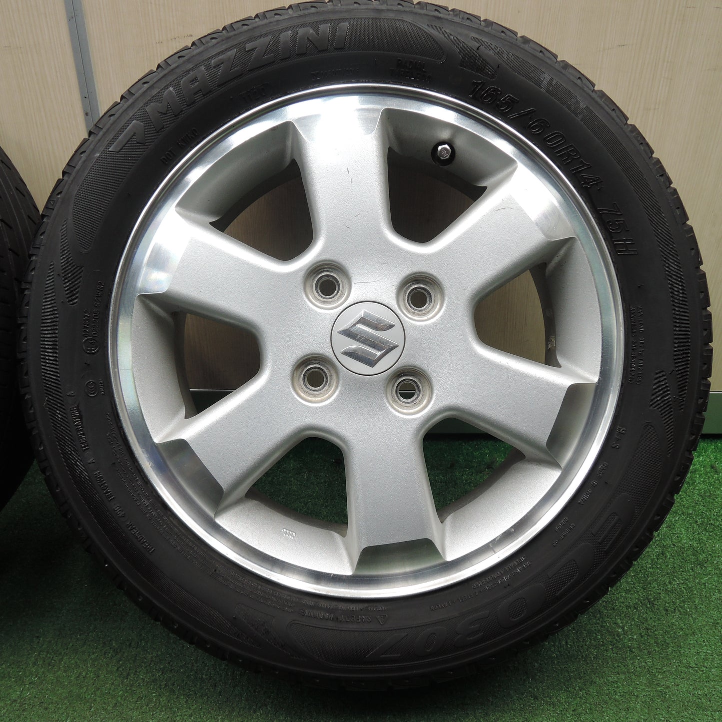 *送料無料*4本価格！20年★スズキ エブリィ ワゴン 純正 165/60R14 マジーニ ECO 307 14インチ PCD100/4H★4012308NJノ