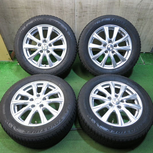 [送料無料]バリ溝！20年！キレイ！9.5分★スタッドレス 205/60R16 トーヨー オブザーブ GIZ2 JOKER weds ジョーカー 16インチ PCD114.3/5H★3051607Hス