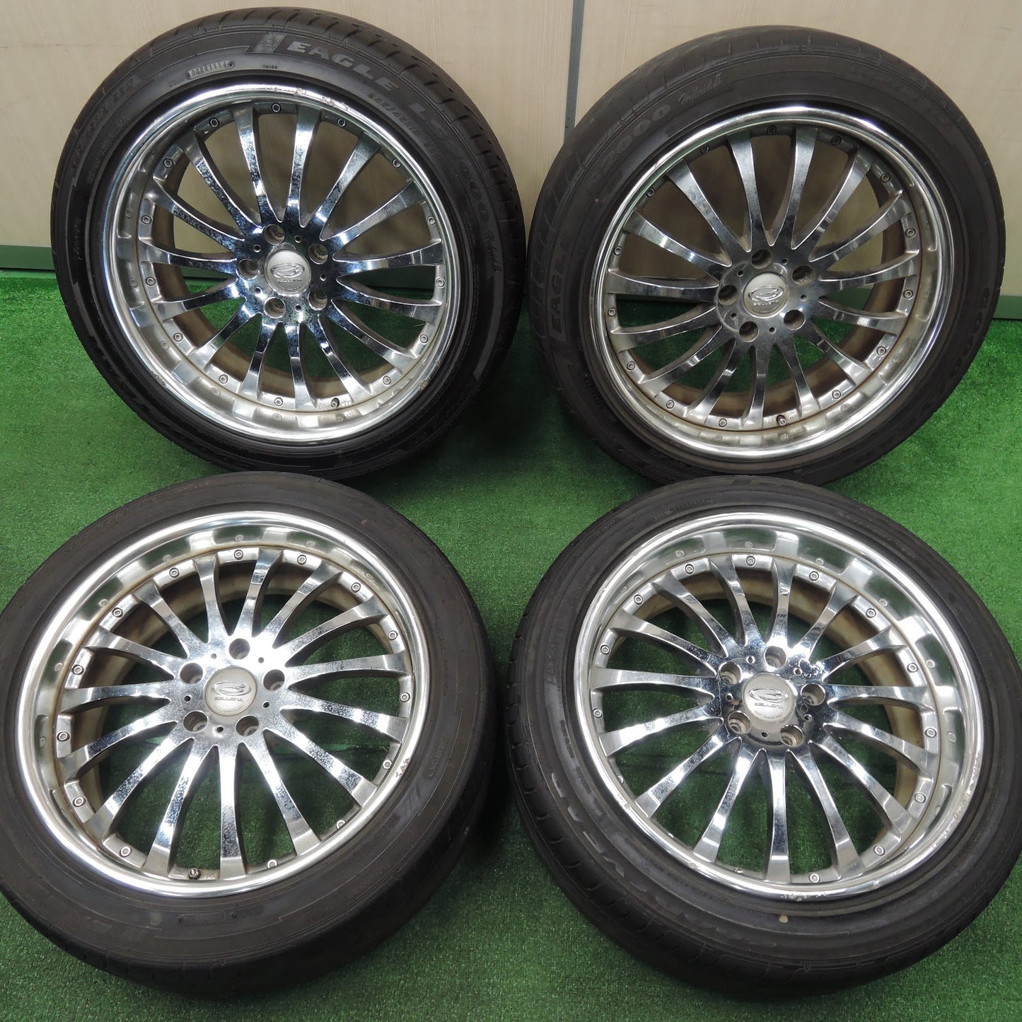 [送料無料]バリ溝！9.5分★BELLONA WEDS 245/45R19 グッドイヤー イーグル LS2000 hybridⅡ ARTISAN SPIRIT 19インチ PCD114.3/5H★3102606TNノ