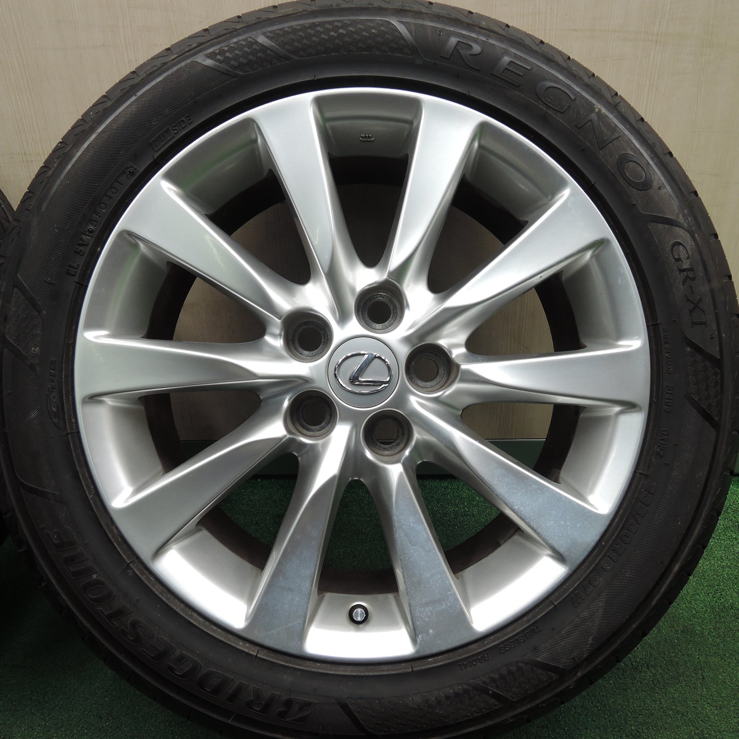 *送料無料*4本価格★レクサス LS460 純正 235/50R18 ブリヂストン レグノ GR-XI 18インチ PCD120/5H★3121506HAノ