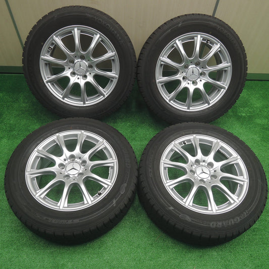 [送料無料]バリ溝！綺麗！9.5分★ベンツ Cクラス W205 純正 205/60R16 スタッドレス ヨコハマ アイスガード iG50 プラス 16インチ PCD112/5H★3070703SYス