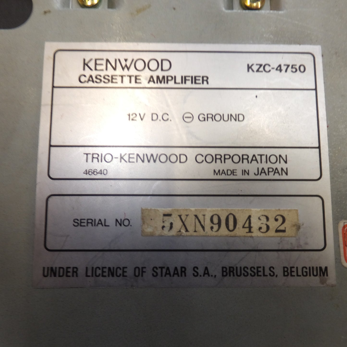 [送料無料]現状品★ケンウッド KENWOOD カセットデッキ CASSETTE AMPLIFIER KZC-4750　旧車 当時物 昭和レトロ★