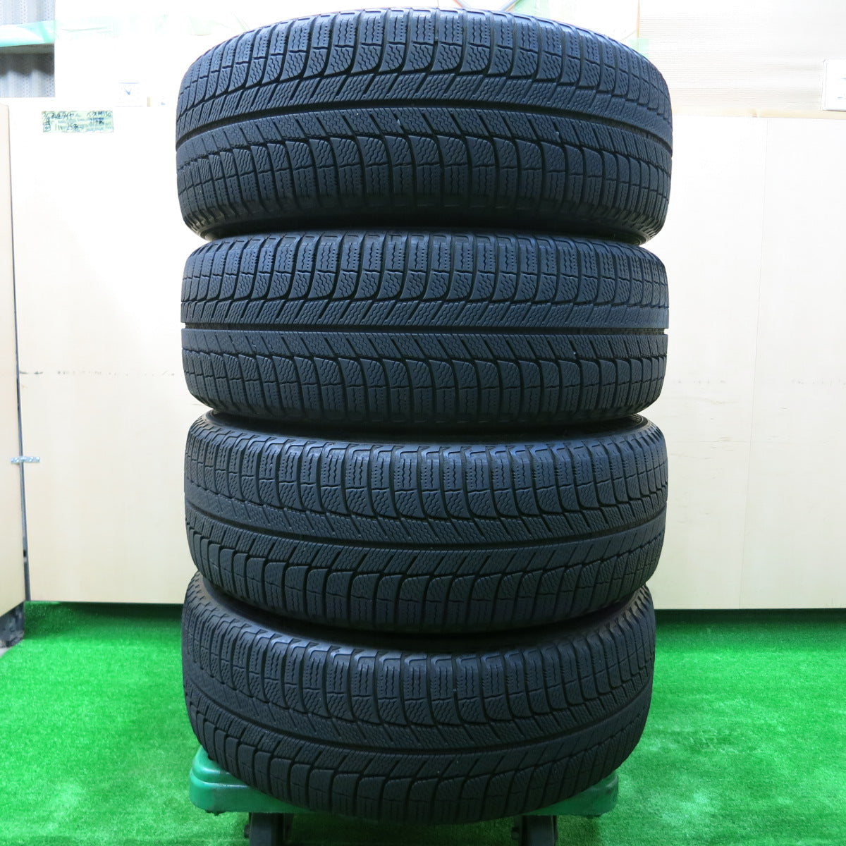 *送料無料*バリ溝！キレイ！8.5分★フォレスター 等 G.Speed 225/55R18 スタッドレス ミシュラン X-ICE3+ Gスピード 18インチ PCD100/5H★3110102イス