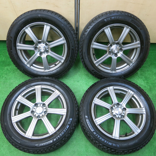 *送料無料*バリ溝！22年！キレイ！9.5分以上★スタッドレス 225/55R17 ミシュラン X-ICE SNOW EUROMAGIC BLEST 17インチ PCD114.3/5H★3111501イス