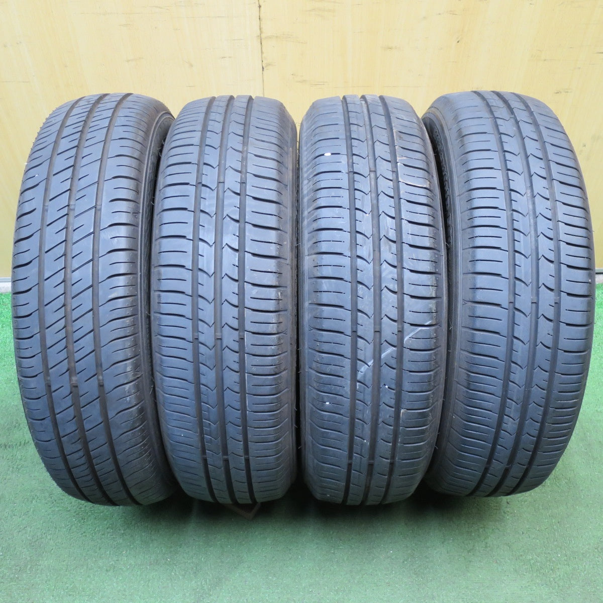 *送料無料* バリ溝！22年！9分★155/65R14 グッドイヤー EfficientGrip ECO hybrid EG01 EG02 タイヤ 14インチ N-BOX タント ムーヴ等★4031007KKノタ