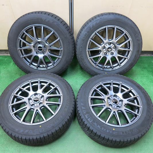 [送料無料]バリ溝！21年！キレイ！9.5分★スタッドレス 215/60R17 ダンロップ ウインターマックス 03 Mistiere ミスティーレ 17インチ PCD114.3/5H★3061910ヒス