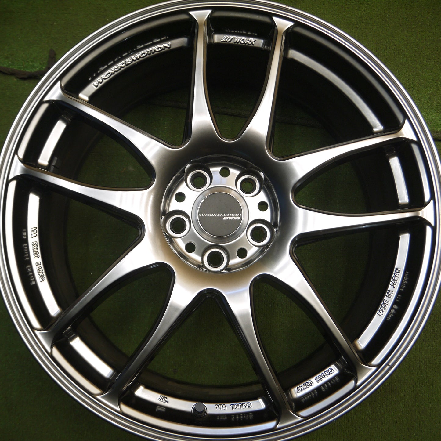 *送料無料*キレイ★WORK EMOTION Kiwami EMT-KWM ホイール 18インチ 18×7.5JJ PCD100/5H ワーク エモーション 極★4012309Hホ